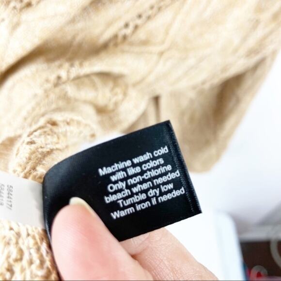 NWT Lane Bryant Tan Cowl Neck Poncho Sweater Sz 14/20 Comfy Cozy Minimalist - Picture 9 of 9